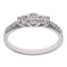 18ct White Gold 0.50ct Diamond Trilogy Ring