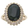 9ct Yellow Gold 0.03ct Diamond And Sapphire Cluster Ring