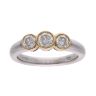 18ct White And Yellow Gold 0.80ct Diamond Trilogy ring
