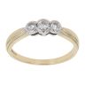 18ct Yellow Gold 0.33ct Diamond Trilogy Ring