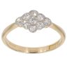 14ct Yellow Gold 0.35ct Brilliant Cut Diamond Cluster Ring