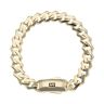 14ct Yellow Gold Monaco Curb Edge Plain Lock Bracelet 8.5"