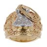 9ct Yellow Gold Cubic Zirconia Saddle Ring