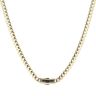 14ct Yellow Gold Monaco Curb Classic Plain Lock Chain 16"