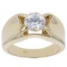9ct Yellow Gold Cubic Zirconia Signet Ring