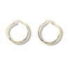 9ct Yellow Gold Wave Creole Earrings