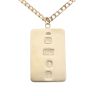 9ct Yellow Gold Ingot Pendant and Chain 20"