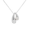 18ct White Gold 0.50ct Diamond Pendant And Chain 18"
