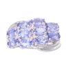 9ct White Gold Tanzanite Stone Set Ring