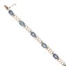 9ct Yellow Gold Blue Topaz Bracelet 7.5"