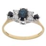 18ct Yellow Gold 0.20ct Diamond And Sapphire Cluster Ring