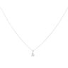 18ct White Gold 0.20ct Brilliant Cut Diamond Solitaire Pendant And Chain 16"