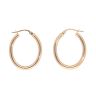 9ct Yellow Gold Oval Hoop Earrings