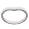 9ct White Gold Plain Wishbone Ring