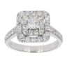 18ct White Gold Diamond Square Cluster Ring by Anya Belle