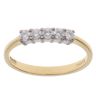 18ct Yellow Gold 0.33ct Brilliant Cut Diamond Five Stone Ring