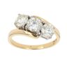 18ct Yellow Gold 1.60ct Brilliant Cut Diamond Trilogy Ring