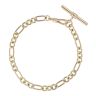 9ct Yellow Gold T-Bar Bracelet 8.5"
