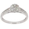 9ct White Gold 0.50ct Brilliant Cut Diamond Cluster Ring