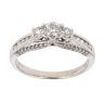 9ct White Gold 0.65ct Diamond Trilogy Ring