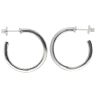 Silver Cubic Zirconia Hoop Earrings by Icesia