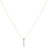 9ct Yellow And White Gold 0.25ct Brilliant Cut Diamond Trilogy Pendant And Chain 18"
