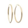 14ct Yellow Gold Polished And Matt Hoop Earrings