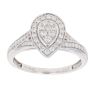 9ct White Gold 0.45ct Brilliant Cut Diamond Cluster Ring