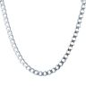 9ct White Gold Curb Chain 18"
