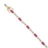 9ct Yellow Gold 0.25ct Diamond And Ruby Bracelet 7.5"