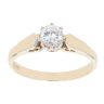 9ct Yellow Gold Cubic Zirconia Solitaire Ring
