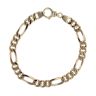 9ct Yellow Gold Figaro Bracelet 9.5"