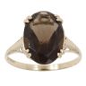 9ct Yellow Gold Smoky Quartz Single Stone Ring