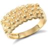 9ct Yellow Gold 3 Row Keeper Ring
