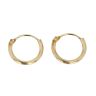 9ct Yellow Gold 11mm Tube Hoop Earrings