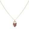9ct Yellow Gold Garnet Cluster Pendant and Chain 18"