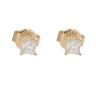 14ct Yellow Gold Cubic Zirconia Princess Cut Solitaire Stud Earrings