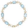 9ct Yellow Gold Blue Topaz Butterfly Bracelet 7.5"