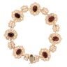 9ct Yellow Gold Garnet Bracelet 8"