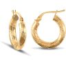 9ct Yellow Gold Zebra Hoop Earrings