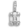 18 Carat White Gold 43pt Diamond Pendant
