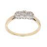 18ct Yellow Gold 0.25ct Brilliant Cut Diamond Trilogy Ring