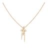 9ct Yellow Gold Flower Tassel Pendant And Rope Chain 16"