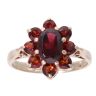 9ct Yellow Gold Garnet Cluster Ring