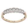 9ct Yellow And White Gold 0.25ct Brilliant Cut Diamond Half Eternity Ring