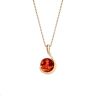 18ct Yellow ﻿Gold on Sterling Silver Baltic Amber Swirl Drop Pendant Necklace