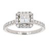 Platinum 1.20ct Diamond Cluster Ring