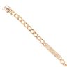 9ct Yellow Gold Filigree Patterned ID Curb Bracelet 8"