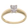 18ct Yellow Gold 0.30ct Princess Cut Diamond Cluster Ring