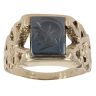 9ct Yellow Gold Hematite Centurion Signet Ring